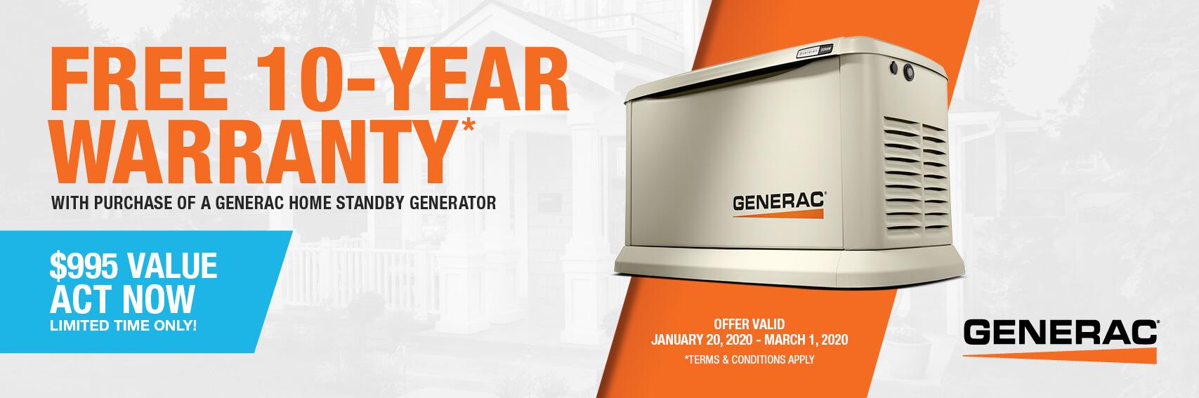 Homestandby Generator Deal | Warranty Offer | Generac Dealer | Murfreesboro, TN